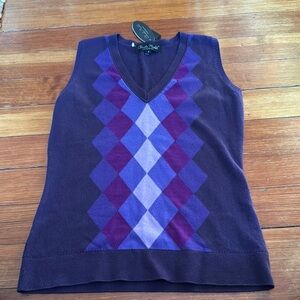 New cashmere Argyle vest